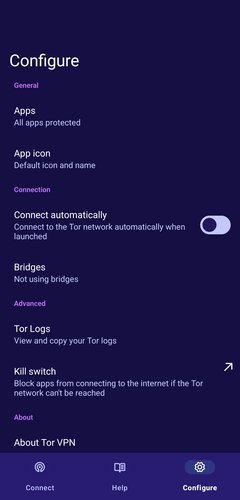 Tor VPN connect automatically